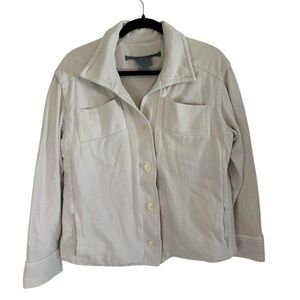 Raquel Allegra Cream Cotton Jacket Size 0